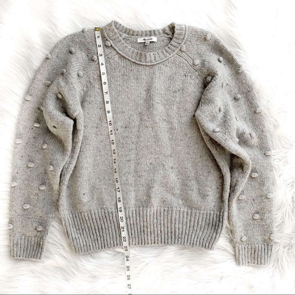 MADEWELL Janey Bobble Sleeve Pullover Sweater! - Picture 3 of 9